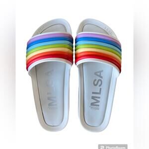 Melissa Rainbow Beach Slides - Brand New